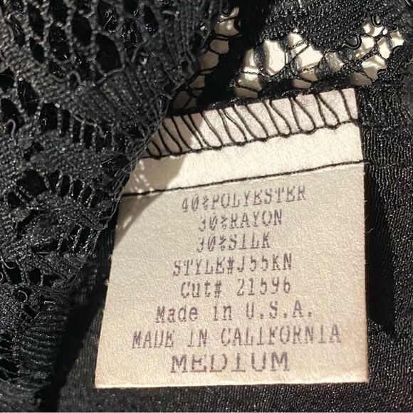 Vintage Spencer Alexis Silk Blend Kimono Style Floral Lace Blouse/Jacket  Size M - Picture 12 of 16